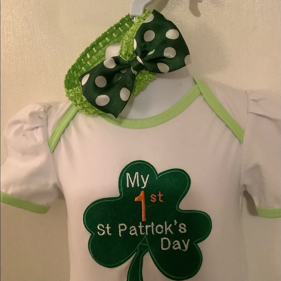 Kirei Sui 1st St. Patrick’s Day onesie. Size Xlg. - Picture 2 of 6